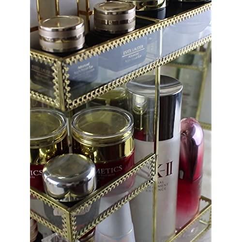 ハースー 360 度回転メイクアップ オーガナイザー  カウンタートップ コスメティック ストレージ ボックス  ブラシ 口紅 スキンケア トナー用 並行輸入品】ハースー 360 度回転メイクアップ オーガナイザー