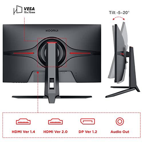 並行輸入品】KOORUI 27インチ QHD ゲーミングモニター 144Hz VA 1ms