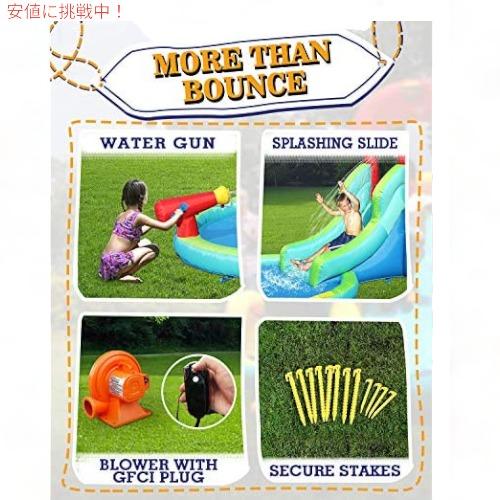 【並行輸入品】ACTION AIR Inflatable Waterslide 大型プール 家庭用 インフレータブル ウォーター スライドパーク 水遊び 滑り台 すべり台 スライダー 水鉄砲_2