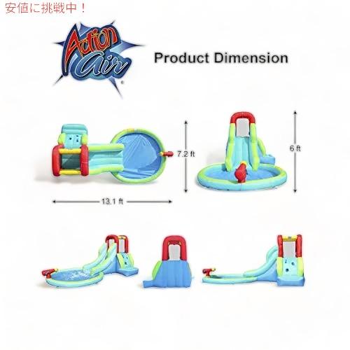 【並行輸入品】ACTION AIR Inflatable Waterslide 大型プール 家庭用 インフレータブル ウォーター スライドパーク 水遊び 滑り台 すべり台 スライダー 水鉄砲_3
