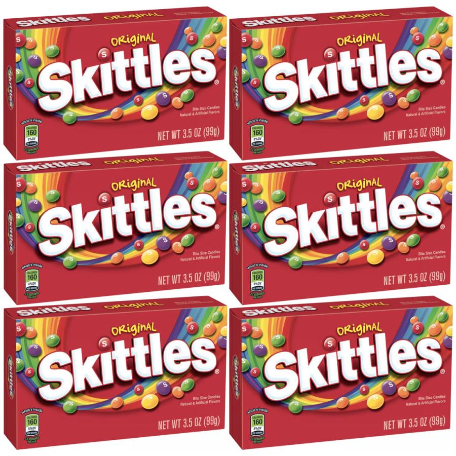 並行輸入品】【6個セット】Skittles Original Candy Theater Box