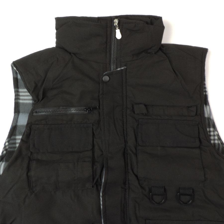 レネゲイド スポーツウェア フィッシング ベスト 中綿 ブラック メンズ RENEGADE SPORTS WEAR WATER RESISTANT PADDED VEST BLACK｜americanrushstore｜03