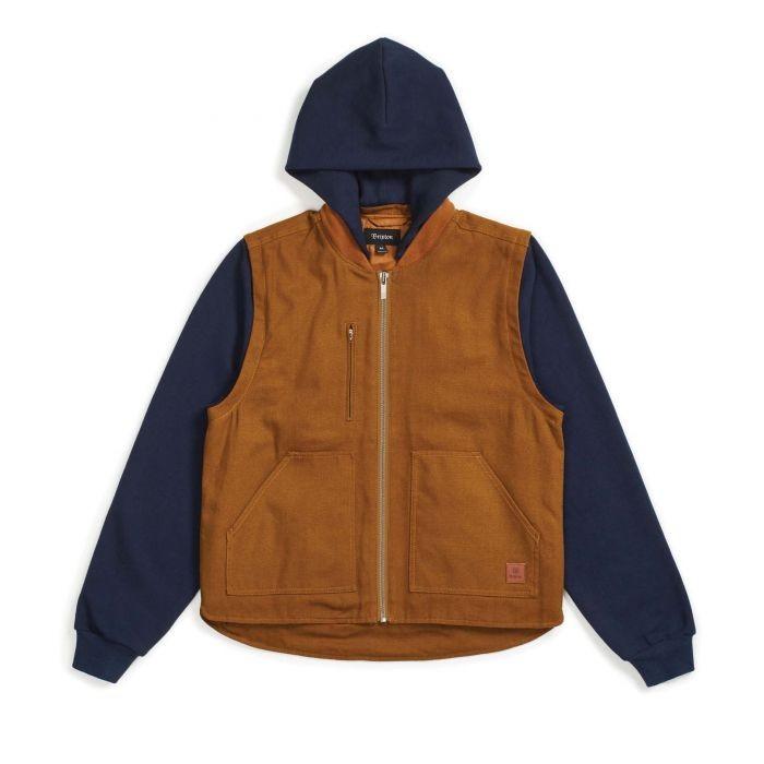 美品★Brixton Colstrip Jacket S ブリクストン BRIXTON（ブリクストン） ジャケット ブラウン ネイビー メンズ