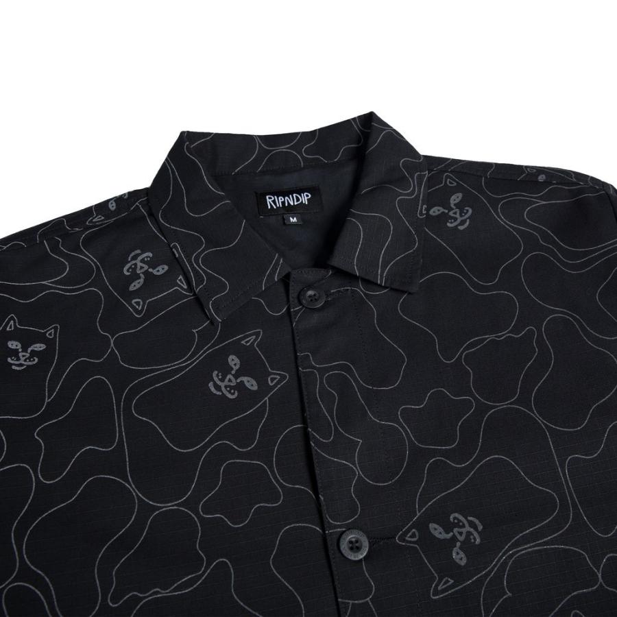 RIPNDIP NERMAL LINE CAMO MILITARY JACKET BLACK 3M リップンディップ 