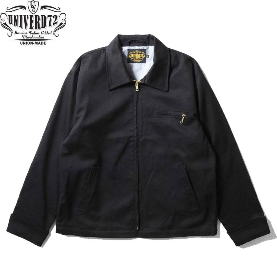 Houston UNIVERD72 ギャバジャン　50sジャケット 新品未使用 UNIVERD72 51552 GABARDINE JACKET BLACK MENS ユニバード72