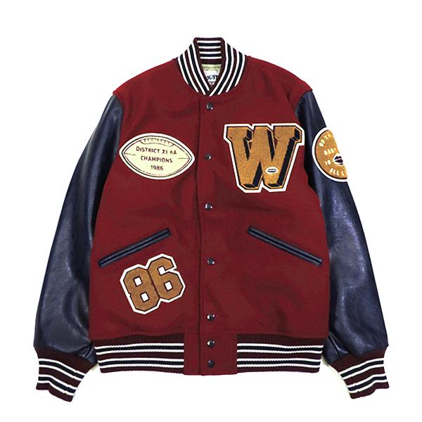 ヒューストン メルトン アワード ジャケット  アメフト マルーン スタジャン HOUSTON MELTON AWARD JACKET AMERICANFOOTBALL MAROON 51273 送料無料｜americanrushstore｜02