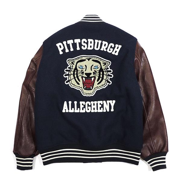 ヒューストン メルトン アワード ジャケット  アレゲニー ネイビー スタジャン HOUSTON MELTON AWARD JACKET ALLEGHENY NAVY 51272 送料無料｜americanrushstore｜05