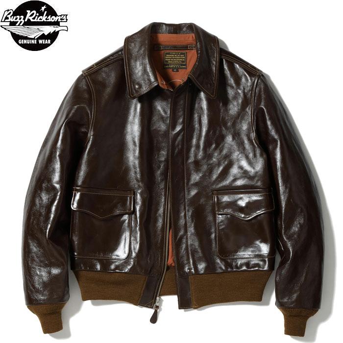 Buzz Rickson's TYPE A-2 ブラウンレザージャケット 38 BUZZ RICKSON'S バズリクソンズ A-2 レザー ジャケット メンズ