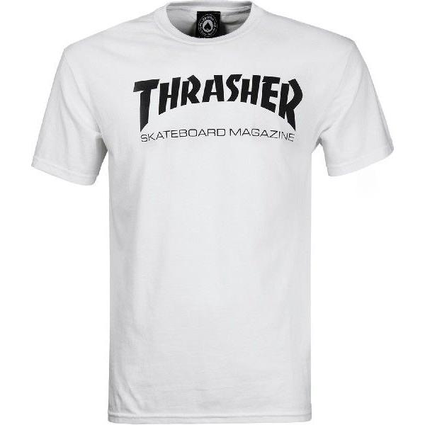 THRASHER / スラッシャー MAG LOGO ロゴTシャツ WHITE ホワイト