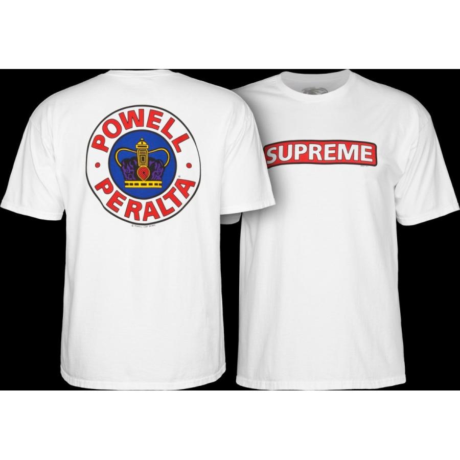 パウエル ペラルタ 半袖 Tシャツ ホワイト メンズ スケート POWELL PERALTA SUPREME S/S T-SHIRT