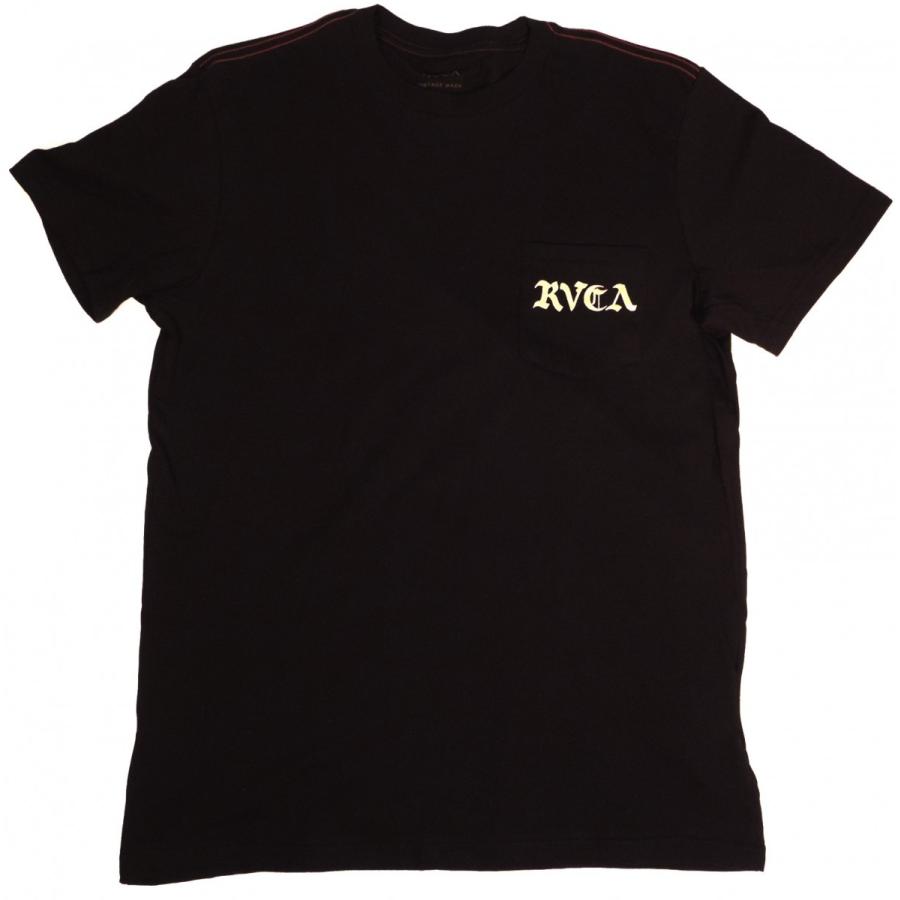 ルーカ 半袖 ポケット Tシャツ ブラック スカル RVCA BLUE SKULL T-SHIRT BLACK  AH041-213｜americanrushstore｜02