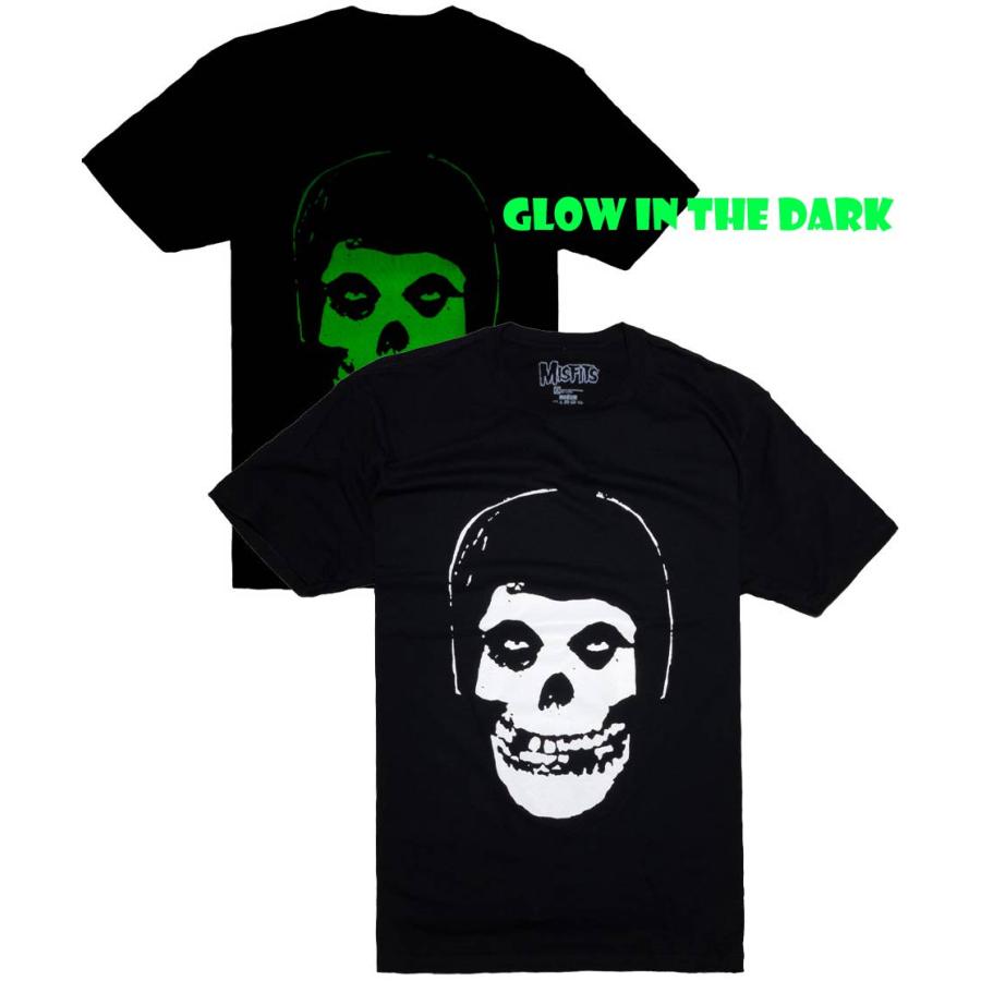 ミスフィッツ 海外オフィシャルライセンス 蓄光 プリント Tシャツ Misfits ミスフィッツ Tシャツ 海外限定 オフィシャル バンド
