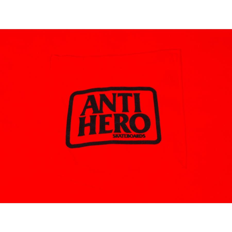 アンチヒーロー 半袖 ポケット Tシャツ オレンジ メンズ アンタイヒーロー ANTI HERO OUT OF ORDER RESERVE S/S POCKET T-SHIRT ORANGE｜americanrushstore｜03