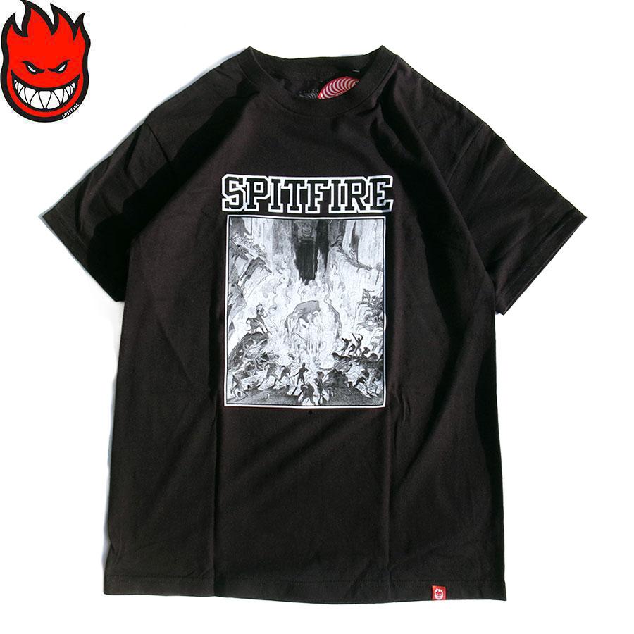 SPITFIRE WHEELS SPITFIRE INFERNO S/S T-SHIRTS PREMIUM PRINT BLACK