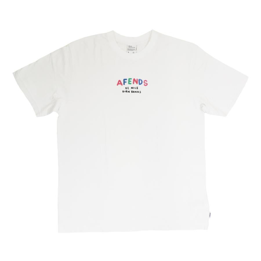 Afends アフェンズ ビー ナイス 半袖 Tシャツ ホワイト スケート 