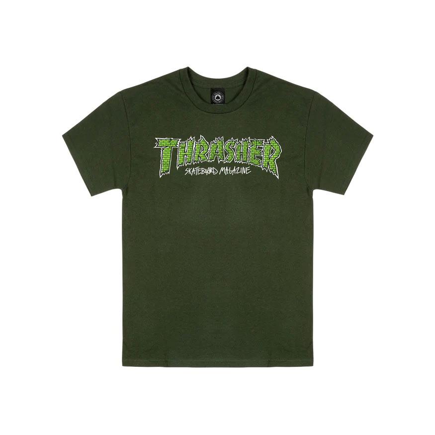 THRASHER（スラッシャー） マガジン ブリック ロゴ メンズ 半袖 T