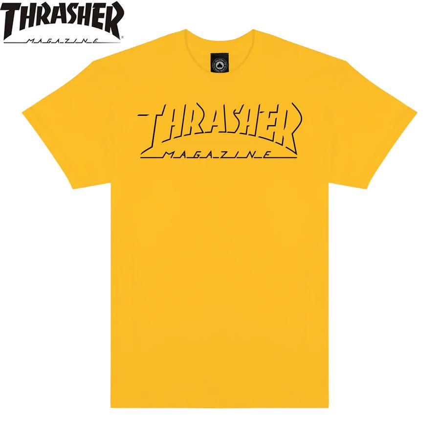 THRASHER（スラッシャー） THRASHER SHADOW MAG LOGO T-SHIRTS GOLD