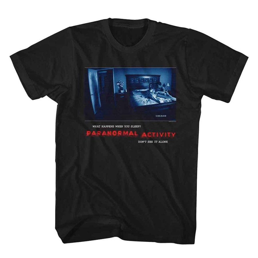 PARANORMAL ACTIVITY POSTER OFFICIAL MOVIE T-SHIRTS BLACK パラ
