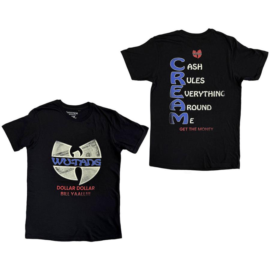 WU-TANG CLAN OFFICIAL LICENS C.R.E.A.M. S/S T-SHIRTS BLACK