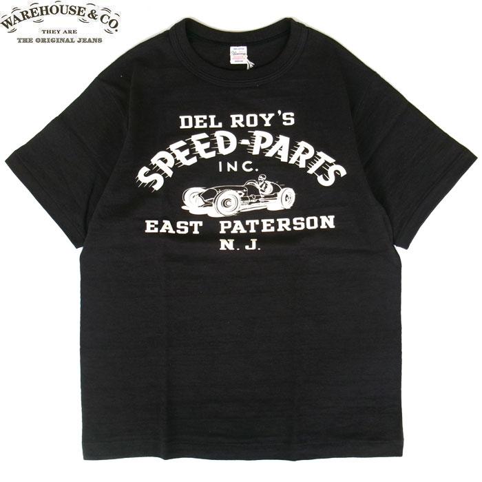WAREHOUSE（ウエアハウス） ＆CO. 4601 SPEED-PARTS T-SHIRTS BLACK