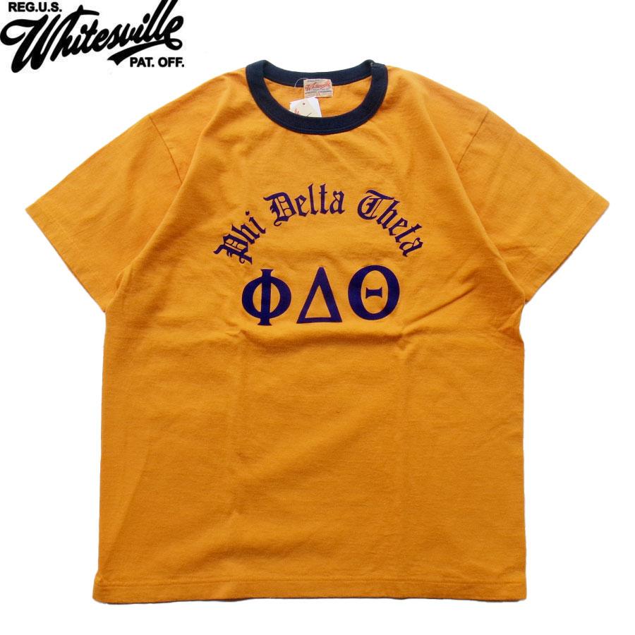 WHITESVILLE 18/S/S RINGER T-SHIRT WV79522 105GLD GOLD ホワイツビル