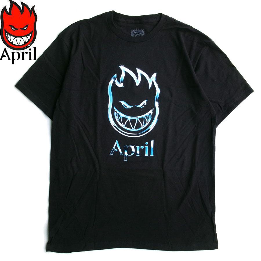 SPITFIRE WHEELS SPITFIRE APRIL CHROME BIGHEAD S/S T-SHIRTS BLACK