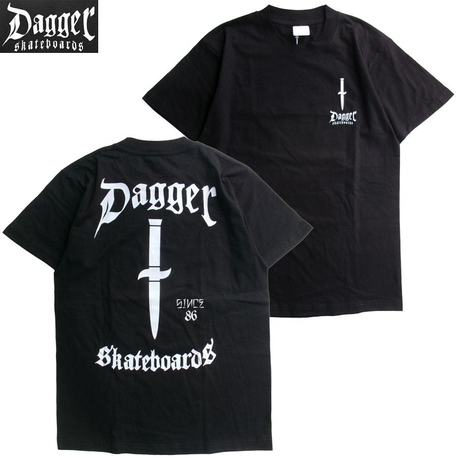 DAGGERS SKATEBOARDS SINCE86 S/S T-SHIRTS BLACK/WHITE ダガース