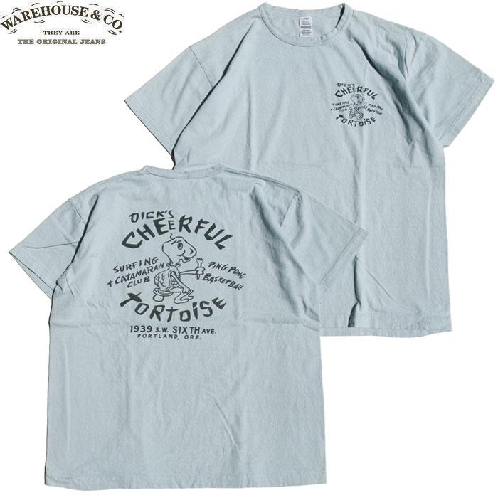 WAREHOUSE（ウエアハウス） ＆CO. 4064 TORTOISE S/S T-SHIRT SAX