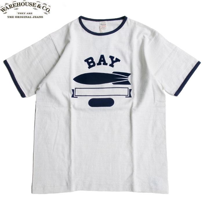 WAREHOUSE（ウエアハウス） ＆CO. 4059 BAY S/S T SHIRT CREAM NAVY