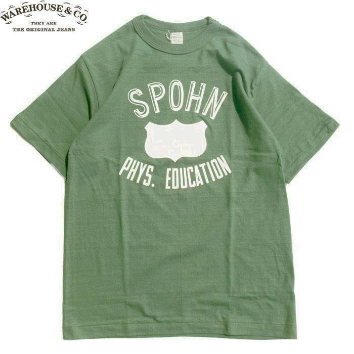 WAREHOUSE（ウエアハウス） ＆CO. 4601 SPOHN T-SHIRTS GREEN ウェア