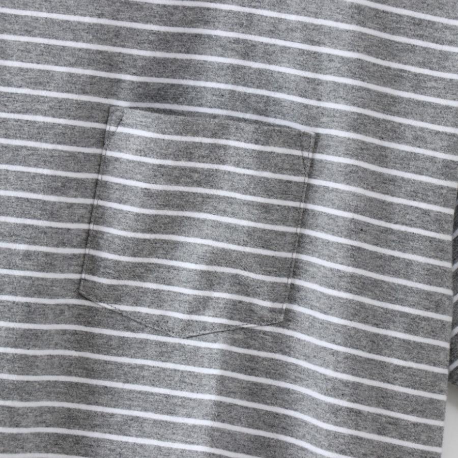 Champion（チャンピオン） ボーダー ポケット 半袖 Tシャツ