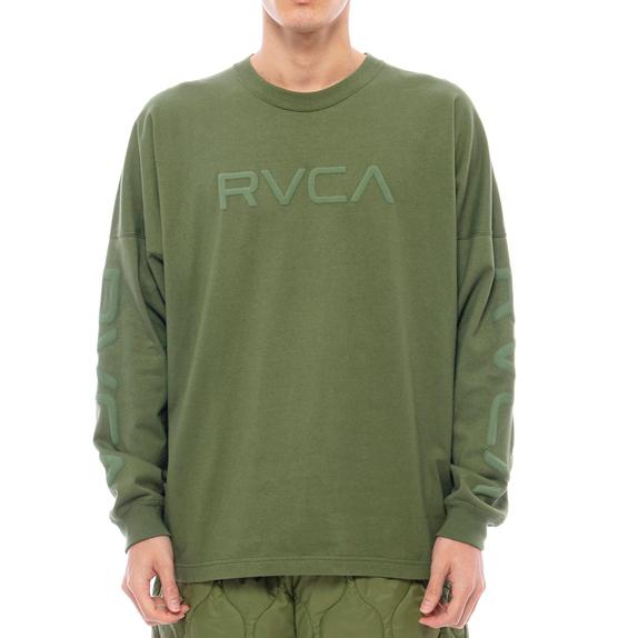 RVCA（ルーカ） ロゴ ロンT 長袖 Tシャツ モスグリーン メンズ サーフ