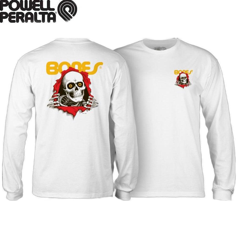 POWELL（パウエル） POWELL PERALTA RIPPER L/S T-SHIRT WHITE 