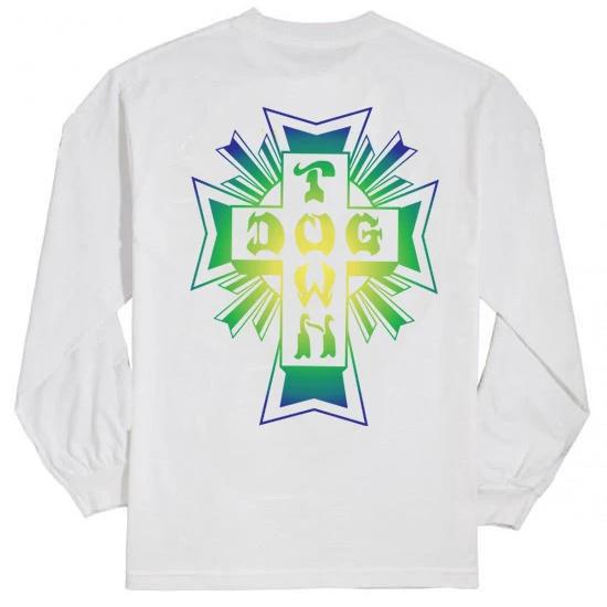 DOGTOWN（ドッグタウン） クロスロゴ カラーフェード 長袖 Tシャツ