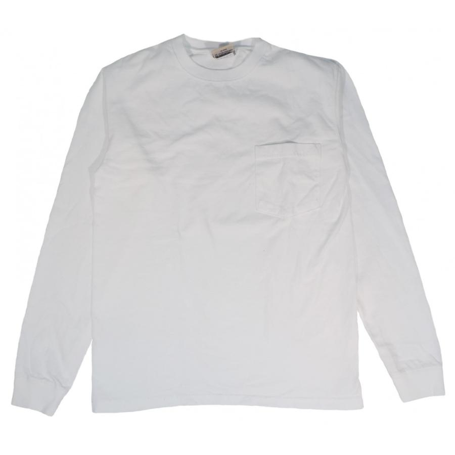 Goodwear（グッドウェア） 長袖 ポケットTシャツ ポケT ロンT ホワイト 