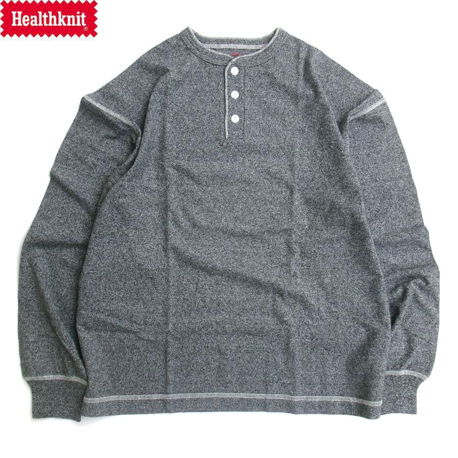 Healthknit（ヘルスニット） HEALTHKNIT HENLEY NECK L/S T-SHIRT H