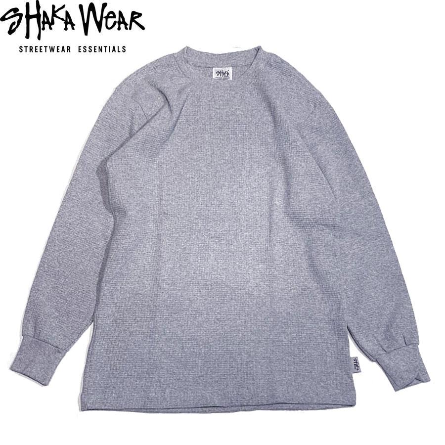 シャカ ウェアー メンズ ヘビー ウェイト 長袖 サーマル ヘザーグレー