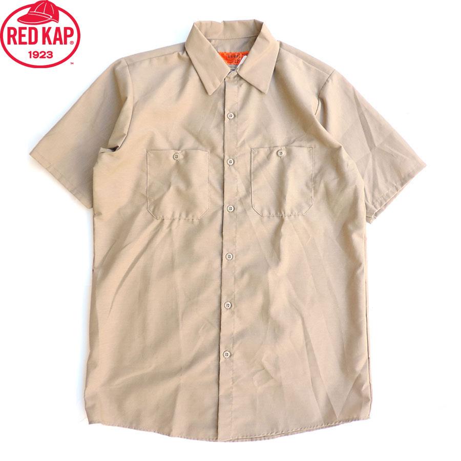 RED KAP（レッドキャップ） ワークシャツ メンズ 半袖シャツ カーキ