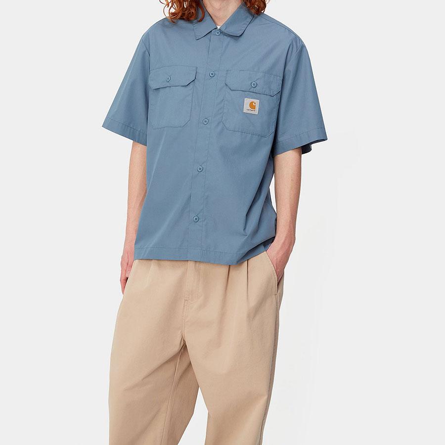 カーハート メンズ 半袖 ショートスリーブ クラフト シャツ ブルー メンズ レディース CARHARTT WIP S/S CRAFT SHIRT SORRENT I033023 送料無料｜americanrushstore｜03