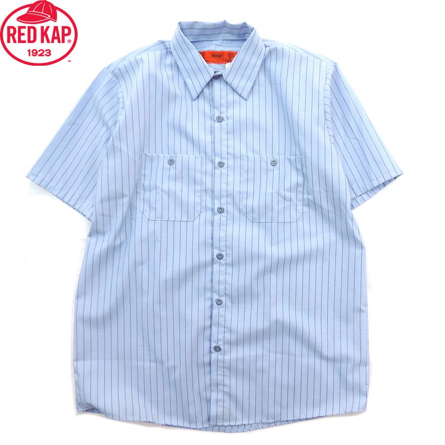 RED KAP レッドキャップ ストライプ ワークシャツ メンズ 半袖シャツ