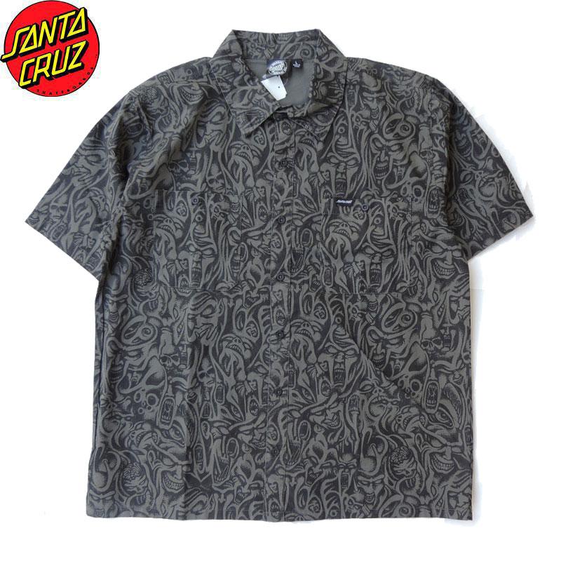 SANTA CRUZ（サンタクルーズ） メンズ 半袖シャツ ブラック ワーク