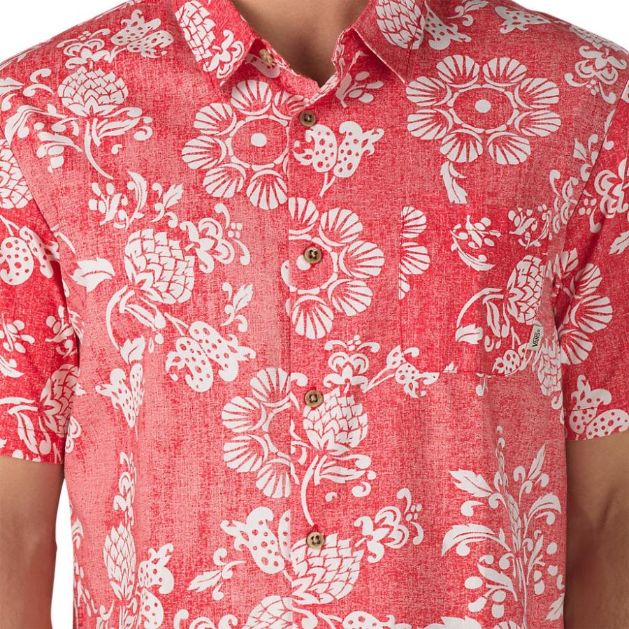 VANS / バンズ 50TH DUKE ALOHA SHIRT 半袖シャツ REINVENT RED 50周年 DUKE KAHANAMOKU ハワイアン アロハシャツ｜americanrushstore｜03