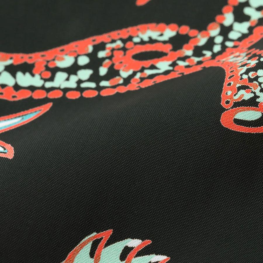 SUN SURF S/S RAYON HAWAIIAN SHIRT BUG EYED FISH SS39417 BLACK
