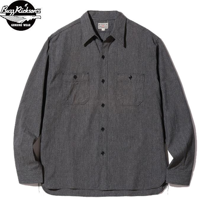 ブラウス BUZZ RICKSON'S COVERT WORK SHIRTS BLACK BR26082 バズリクソンズ