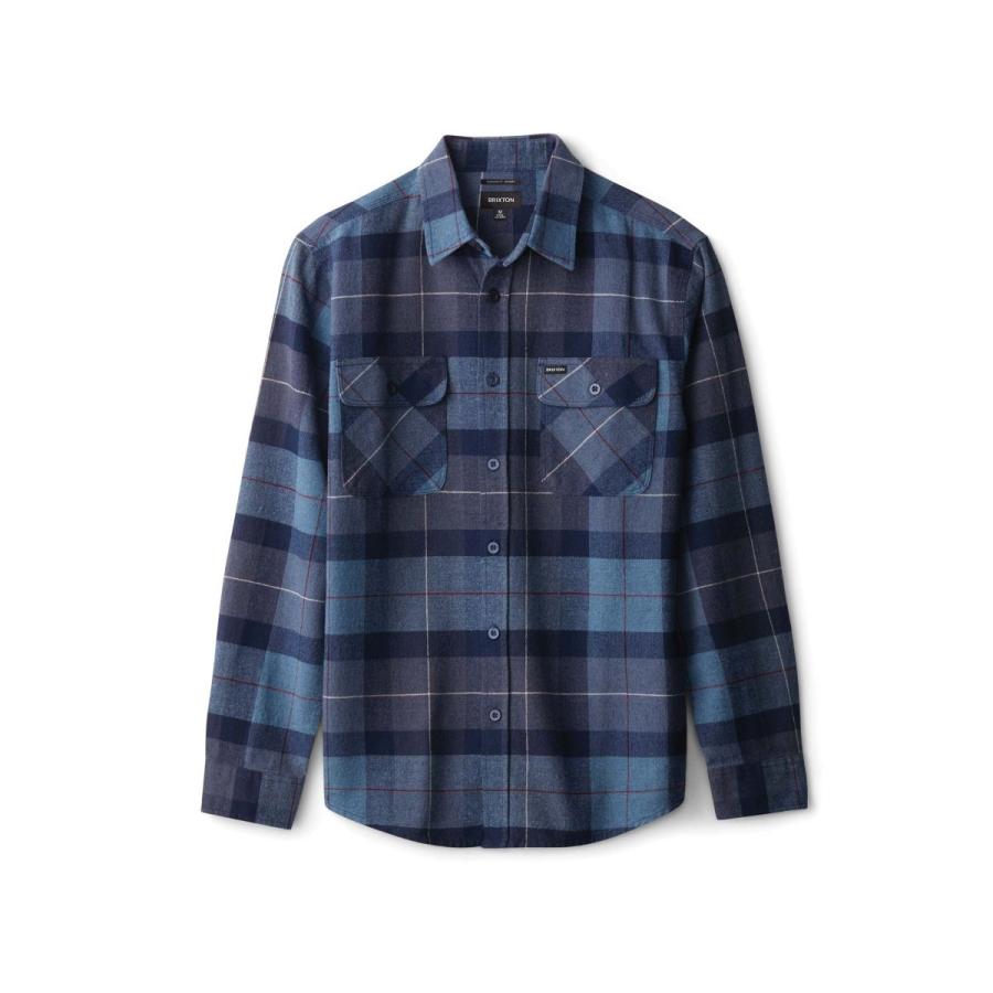 ブリクストン 長袖 フランネル シャツ ネイビー メンズ スケート BRIXTON BOWERY FLANNEL L/S SHIRTS
