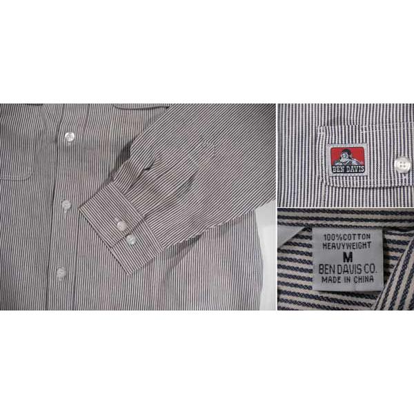 BEN DAVIS（ベンデイビス） HICKORY STRIPE LONG SLEEVE SHIRTS