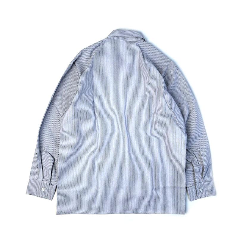 ベンデイビス ハーフジップ 長袖 ワークシャツ ヒッコリー ストライプ プルオーバー メンズ レディース BEN DAVIS BD200 L/S HALF ZIP SHIRTS HICKORY STRIPED｜americanrushstore｜03