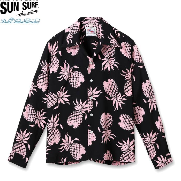 SUN SURF サンサーフ デューク カハナモク 長袖 ハワイアンシャツ