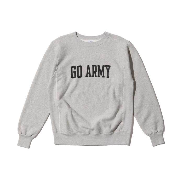 バズリクソンズ スウェット シャツ ヘザーグレー BUZZ RICKSON'S HORIZONTAL KNITTING SWEAT SHIRTS “GO ARMY BEAT NAVY” H.GREY BR69070 送料無料｜americanrushstore｜02