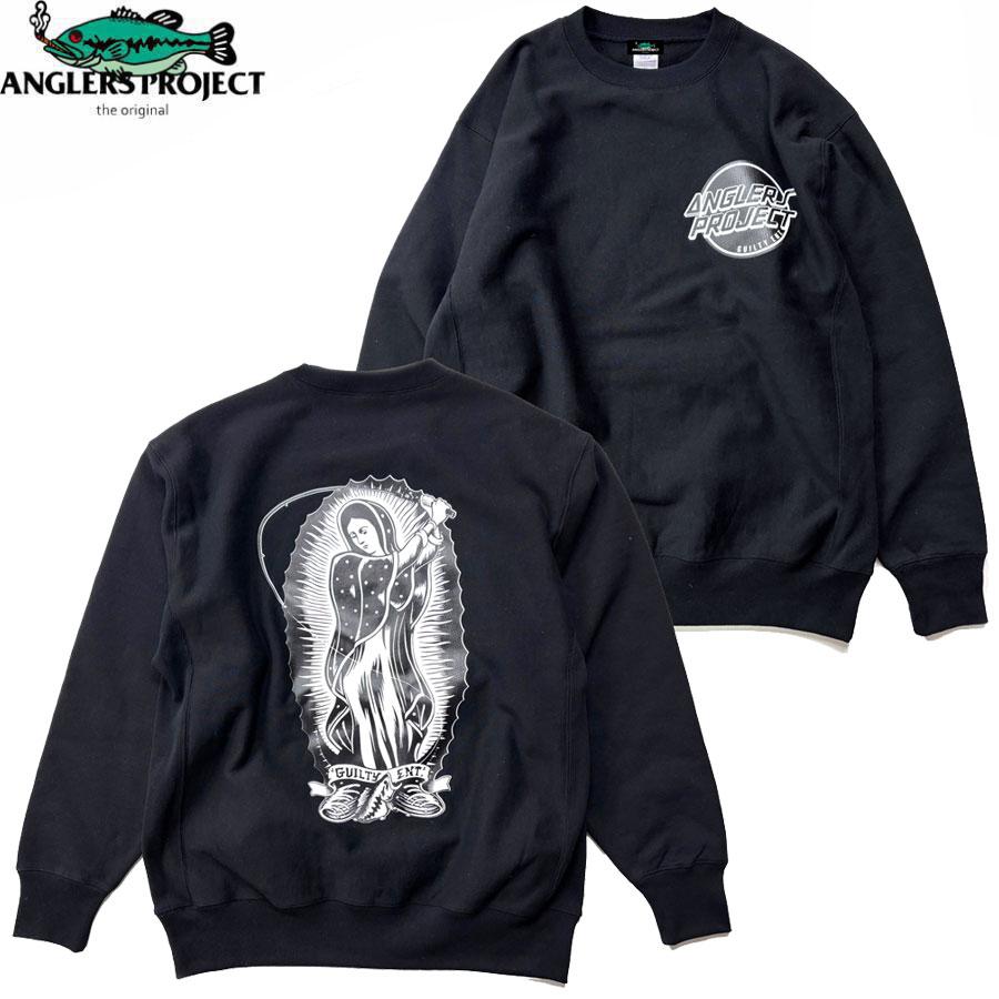 ANGLERS PROJECT GUADALUPE REISSUE COLLECTION CREW NECK SWEAT BLACK